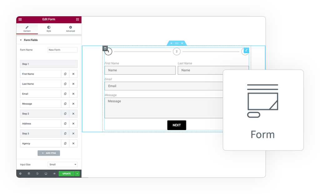 Form action id. Pro form.