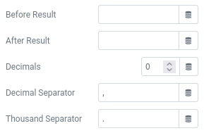 elementor calculator number format