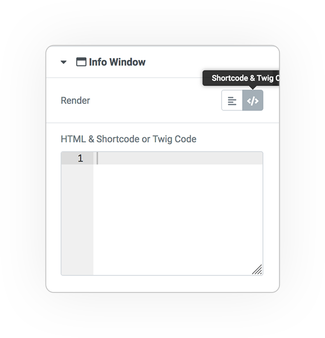 mapsLocator infoWindow shorcodetwig