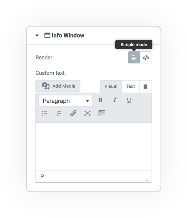 mapsLocator infoWindow simple