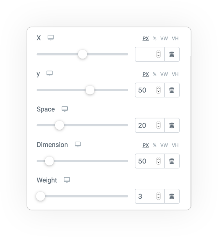 scroll indicator transform