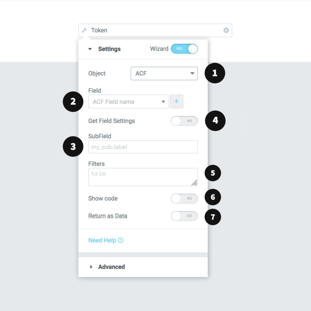 Dynamic Tag Token 11 token wizard acf