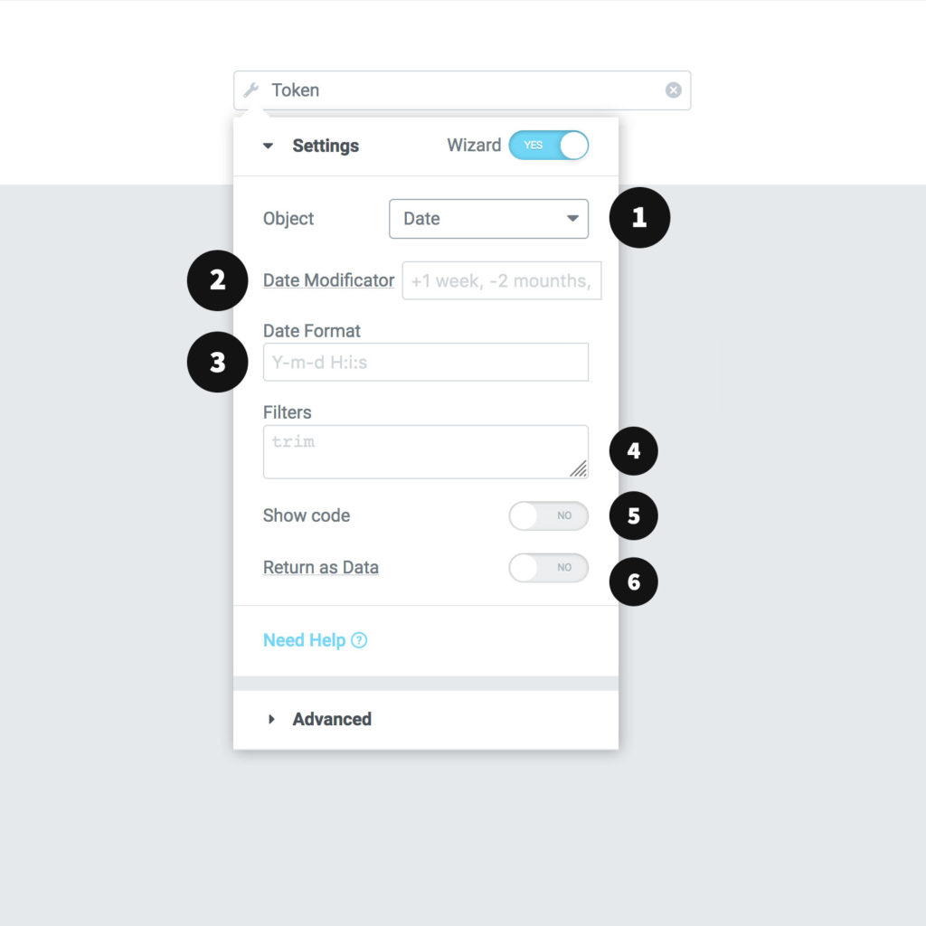 Dynamic Tag Token 7 token wizard date