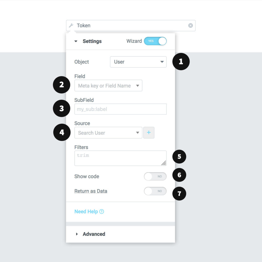 Dynamic Tag Token 5 token wizard user
