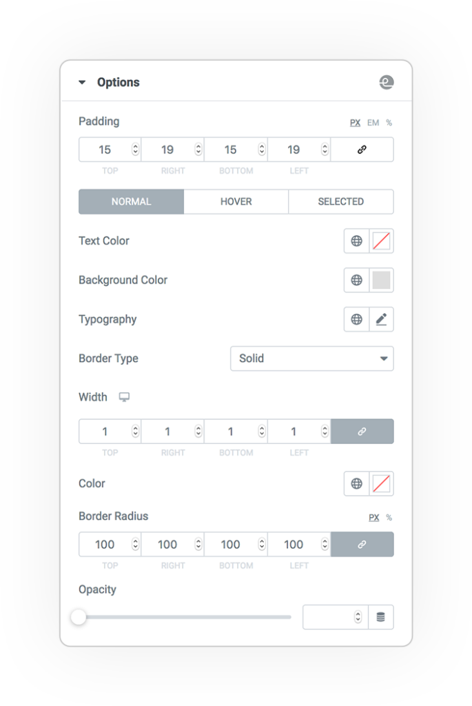 Field options2style