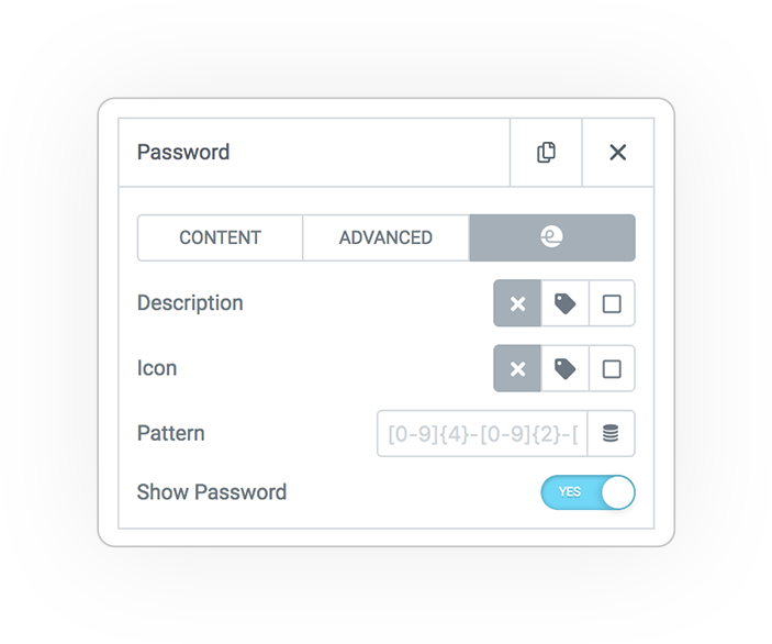 Field text password