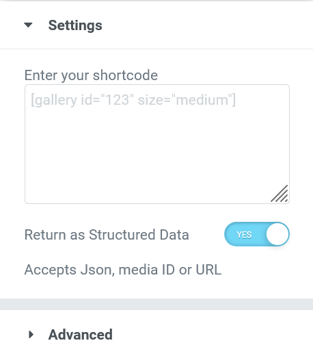 elementor advanced shortcode