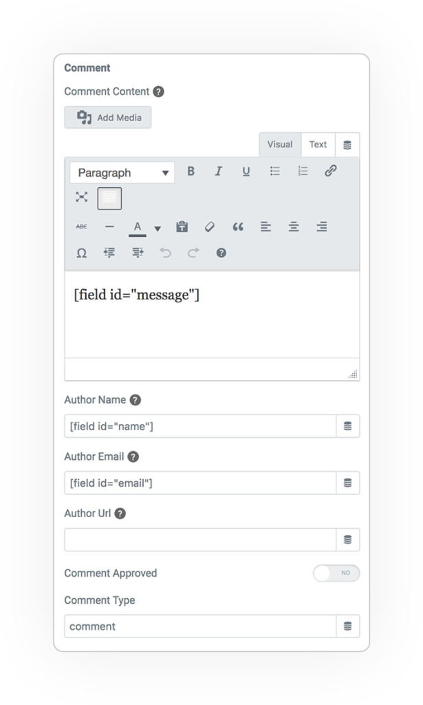 Pro Form ACTIONS Save comment BASE DATA