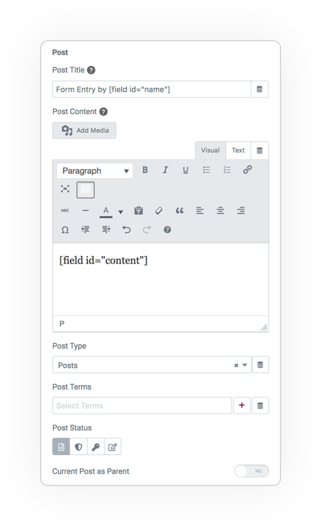 Pro Form ACTIONS Save post BASE DATA