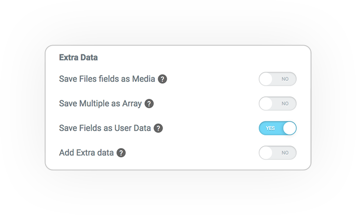 Pro Form ACTIONS Save user EXTRA DATA