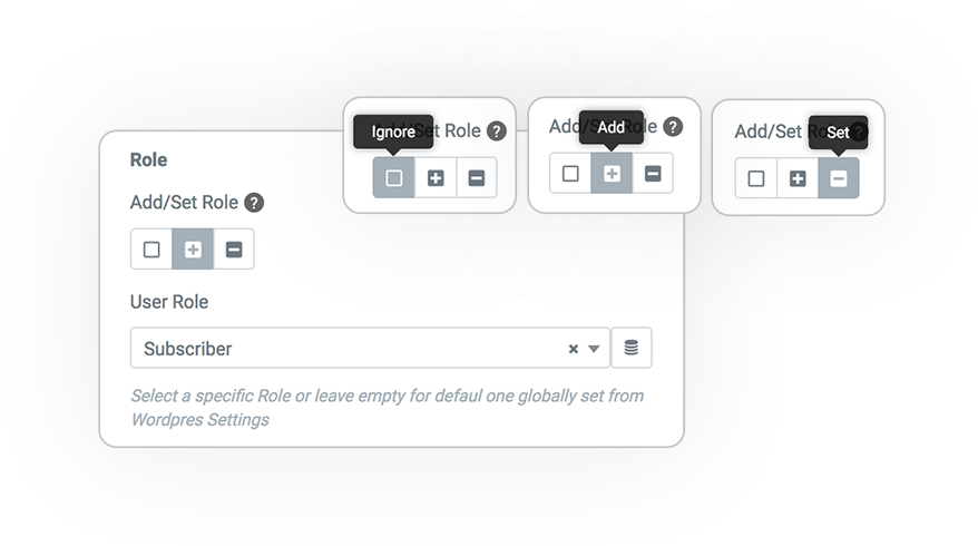 Pro Form ACTIONS Save user ROLE