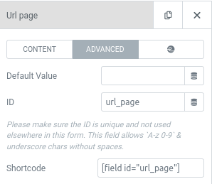 form custom id configuration