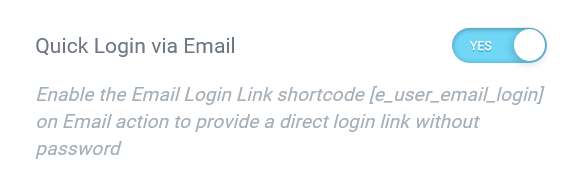 user email quick login link