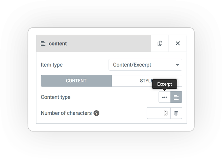 Query ITEMS content