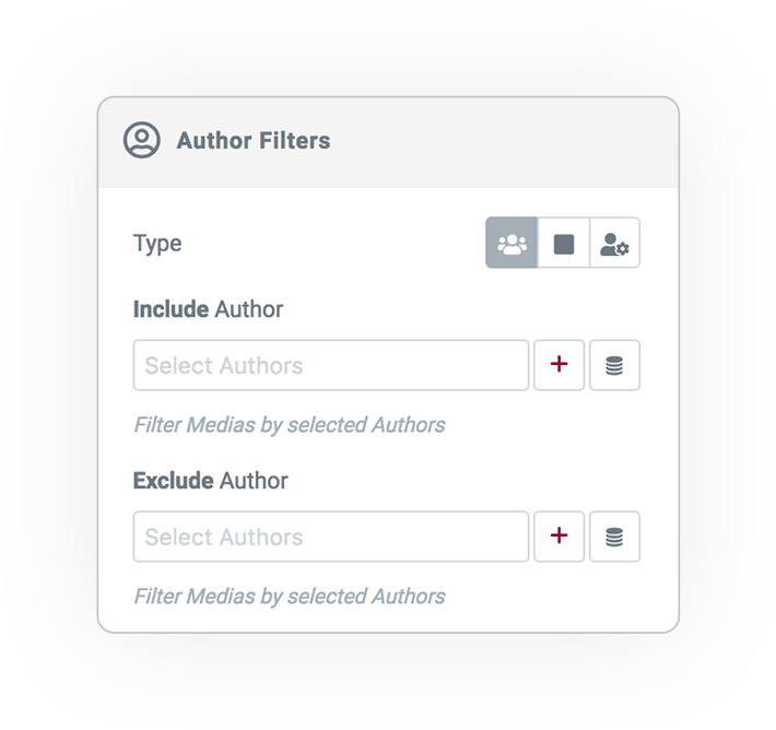 media query filter AUTHOR