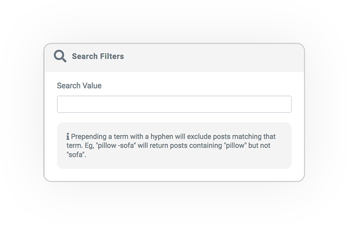 media query filter SEARCH