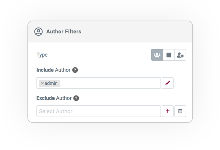 pos query filter AUTHOR