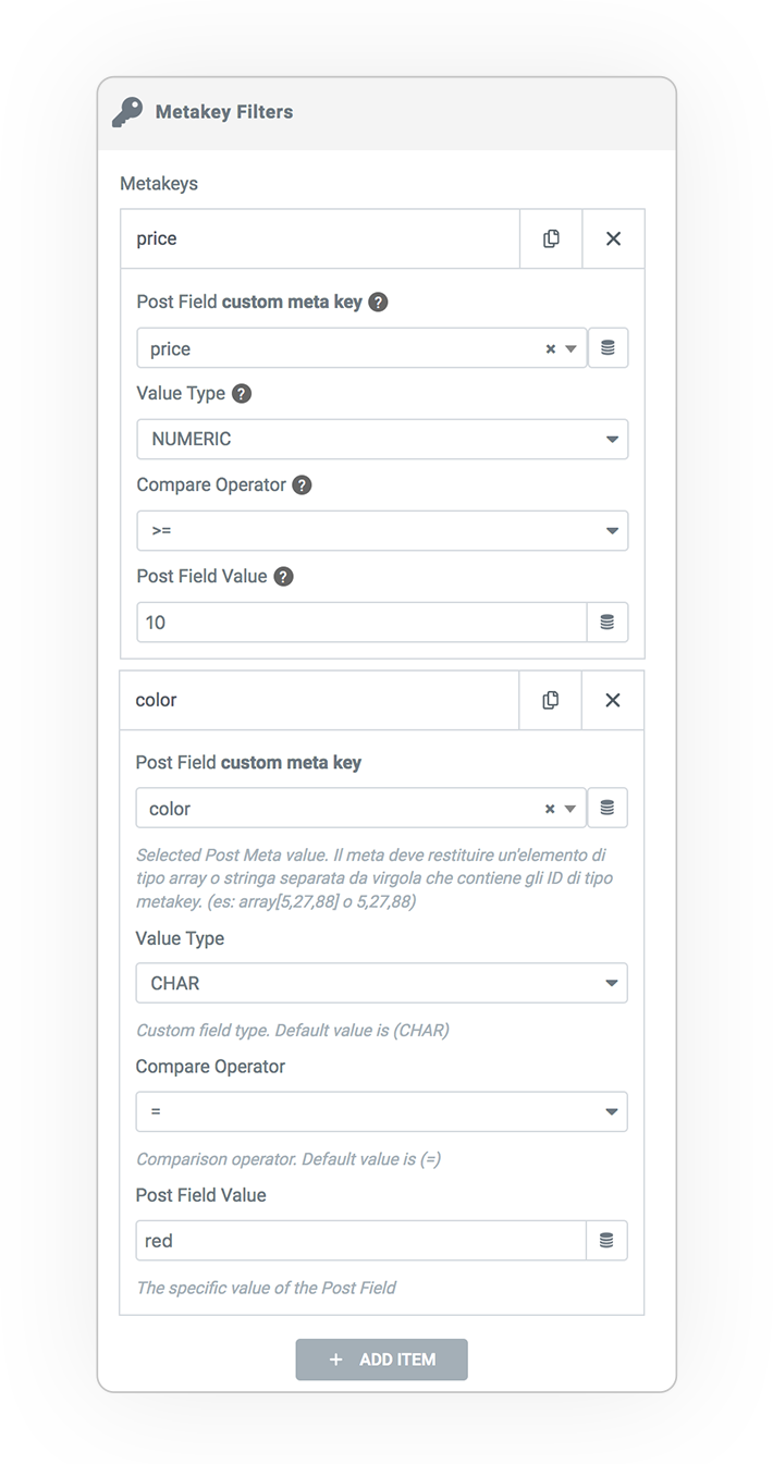 pos query filter METAKEY 2