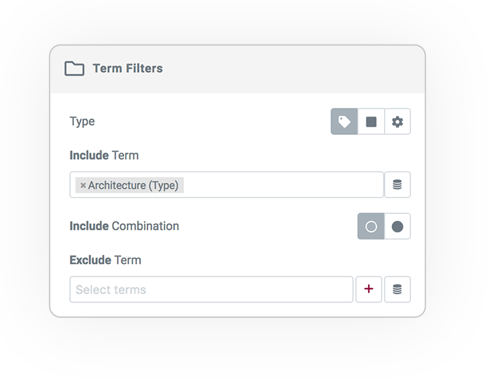 pos query filter TERM