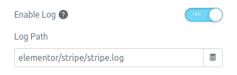 elementor stripe log