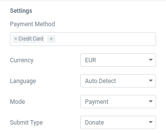 elementor stripe settings