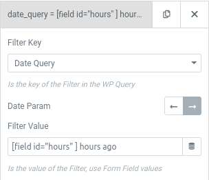 elementor user query date