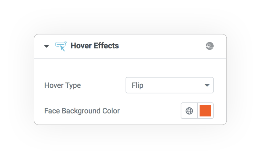 extended e hover button type flip