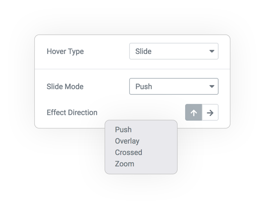 extended e hover heading type slide