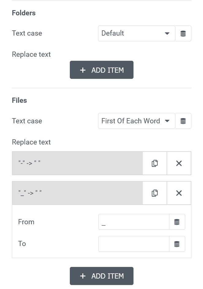 elementor files uniform manipulate filename