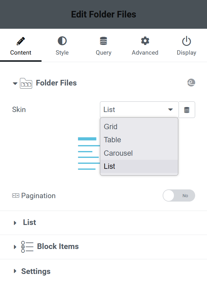 elementor folder files skin